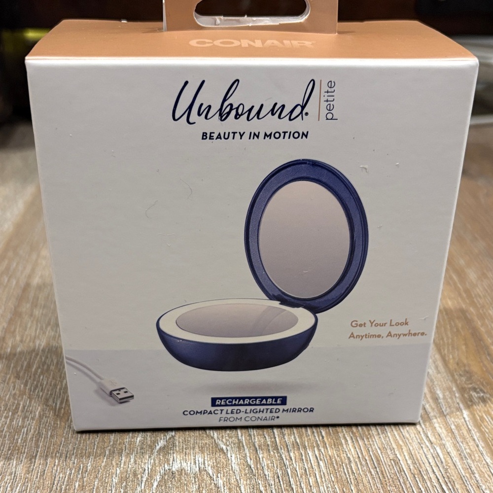 Conair Unbound Compact LED Lighted Mirror NIB